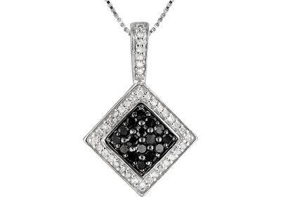 Click here for .50CTW WHITE AND IRRADIATED BLACK DIAMOND PLATINUM... prices