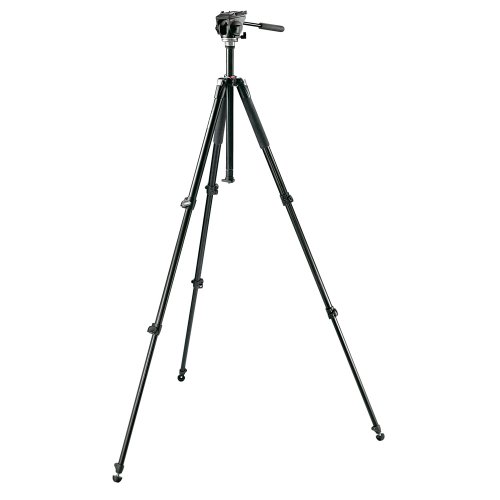Manfrotto Classic 055XB Video Tripod (Black) Outfit with 701RC2 and MBAG80 Case