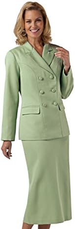 Old Pueblo Traders Women's Plus Size Herringbone Executive Skirt Suit