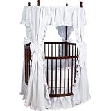 Traditional Round Crib-Color: Natural