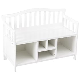 First Choice by Bassettbaby Media Bench  White by Bassett Furniture