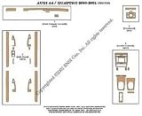Audi A4 and Quattro Dash Trim Kit 00-01 - 30 pieces - Dark Burlwood