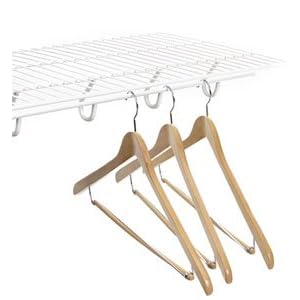 16 Inch Open Slide Closet Shelving - White