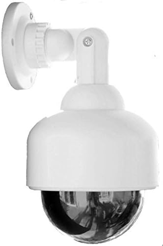 chorbros® Indoor Outdoor Dome Fake Surveillance Camera,Waterproof, Red Flashing/Blinking LED, Dummy CCTV Security Camera, Adjustable Mounting Bracket