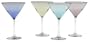 Libbey Vina Martini Glass Assorted Colors, Set of 4