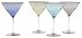 Libbey Vina Martini Glass Assorted Colors, Set of 4