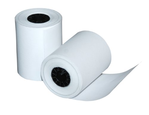 Quality Park Single-Ply Black Image Thermal Paper Calculator and POS/Cash Register Rolls, BPA Free, 2.25 Inches x 80 Feet, White, Box of 50 (15633)