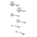 Sterling Silver Ball Stud Earring Set (3 pair)
