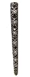 Hair Clip - Banana Style Encrusted in Genuine Crystal Stones (5-1/8" long) - Antique Brass Tone Metal ~ Jet (Black) and Black Diamond (Gray) (FB188)