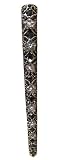 Hair Clip - H88 - Banana Style Encrusted in Genuine Crystal Stones (5-1/8