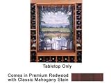Wine Cellar Innovations Premium Redwood with Classic Mahogany Stain Tabletop below Glass Rack 1x27x14-in.