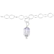 Sterling Silver Belly Chain w/ Beaded Dangle Cube