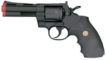 Airsoft Guns- Spring Air Pistol M-19 4 inch Barrel Revolver (Black) by UHC