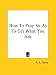 Book How To Pray So As To Get What You Ask