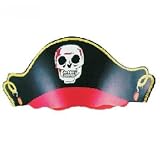 12 Cardboard Pirate Hats for Birthday Party Favors Dress-up Costume