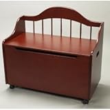 IMAGE OF Decon's Toy Chest and Bench - Solid Wood - Cherry