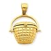 14k Fishing Basket Charm