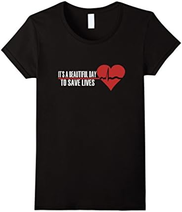 Women's It's A Beautiful Day To Save Lives - Nursing Shirts XL Black