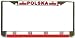Polska Poland Polish Flag Chrome Metal License Plate Frame Holder