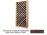Wine Cellar Innovations Designer Series Collection Premium Redwood with Dark Walnut Stain Individual Diamond Bin 72x34x13-in.