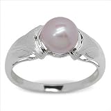 Size 9 14K white gold Sheila Freshwater cultured pearl ring