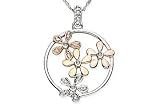 1/10 Carat Diamond 14K Yellow and White Gold Pendant w/Chain