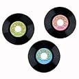 ShindigZ 9 Inch Plastic Records Decorations - Package of 12