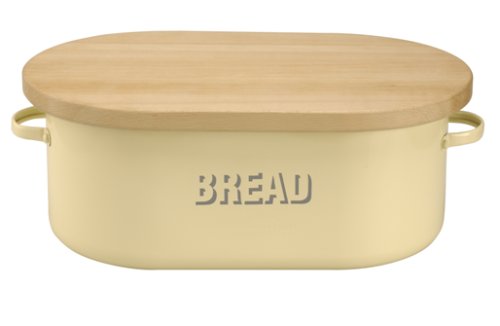 Typhoon Vintage Kitchen Bread Bin with Wood Breadboard Lid