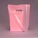 100 Pack of Rose Handled Gloss Plastic Merchandise Bags