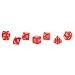 Chessex: Borealis Red w/White Polyhedral 7pc. dice set