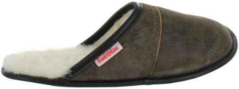 SoftMoc Men's Scuff Sheepskin Open Back Washable Slipper Chocolate 11 M US