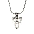 Olive N Figs Sterling Silver Trinity Knot Pendant Necklace with 18" Sterling Silver Shiny Snake Chain