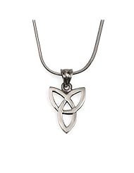 Olive N Figs Sterling Silver Trinity Knot Pendant Necklace with 18" Sterling Silver Shiny Snake Chain