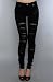Tripp NYC The Fishnet Underlay Jean in Black,Denim for Women