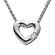 14Kt White Gold Petite Diamond Heart Pendant Necklace