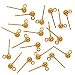 22K Gold Plated Earrings Ball Post & Ring 4mm (20)