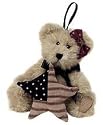 Boyds Bess Plush Fourth of July Bear Ornament #562504 Retired
