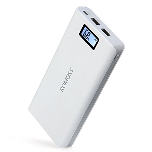 20000mAh Power Bank, ROMOSS Upgraded Sense 6 Plus LCD 20000mAh Portable Charger External Battery Pack Power Bank Fast Charging for IOS Android Phones Tablet PCs
