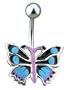 Butterfly belly button ring