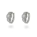 Eve's Addiction Vintage Style Three Stone CZ Sterling Silver Huggies