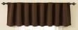 Sound Asleep Room-Darkening Backtab Window Valance, Chocolate, 42-Inch