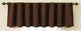 Sound Asleep Room-Darkening Backtab Window Valance, Chocolate, 42-Inch