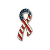 American Flag Ribbon Lapel Pin