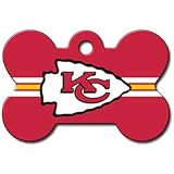 Quick-Tag Kansas City Chiefs NFL Bone Personalized Engraved Pet ID Tag
