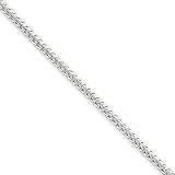 2mm, Sterling Silver, Diamond-Cut Franco Chain, 18 inch