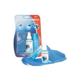 LCD Screen Cleaning Kit complete with microfibre cloth, anti-static brush and storage bag.