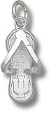 Indiana Hoosiers Solid Sterling Silver ''IU'' Flip Flop 5/8'' Pendant