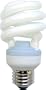 GE 75406 13-Watt CFL Spiral Reveal Light Bulb, 60-Watt Equivalent