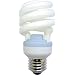 GE 75406 13-Watt CFL Spiral Reveal Light Bulb, 60-Watt Equivalent