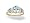 14K Yellow Gold Genuine Oval Aquamarine and Diamond 3-Stone Ring - Size 4
